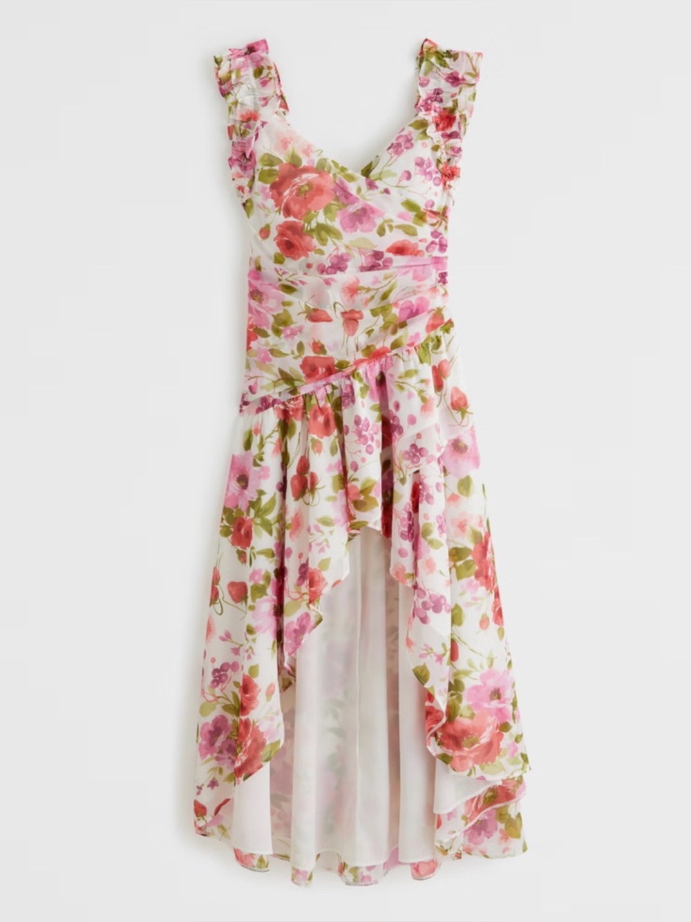 A&F Midi High-Low Floral Dress